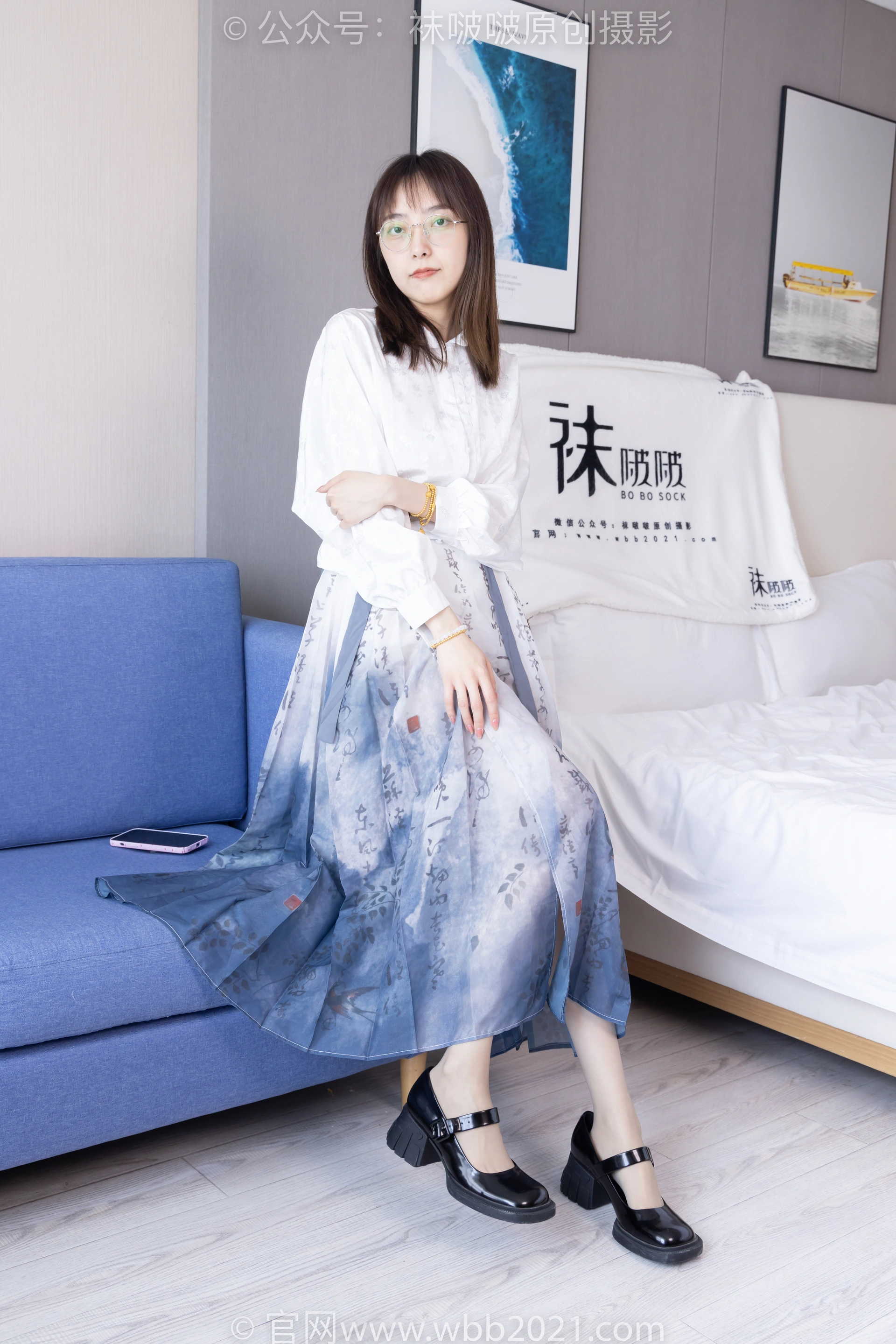[BoBoSocks袜啵啵] NO 428 稚予-皮鞋、灰丝（脚尖加固款）（花絮版） 2